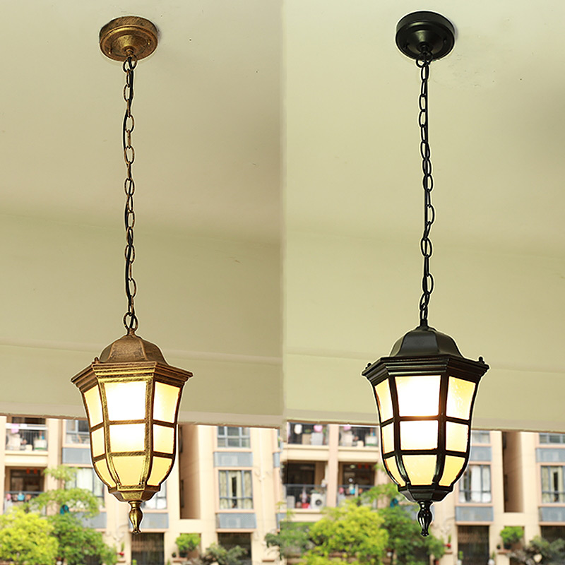 Outdoor Lighting Chandelier - Lampe LED suspendue européenne extérieure rétro