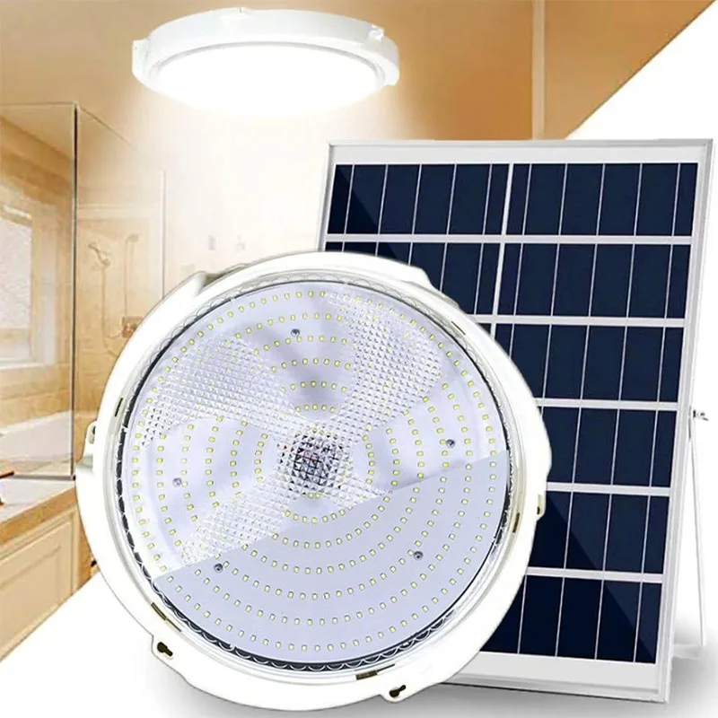 Outdoor Lighting Under Roof - Plafonnier solaire LED étanche avec télécommande,