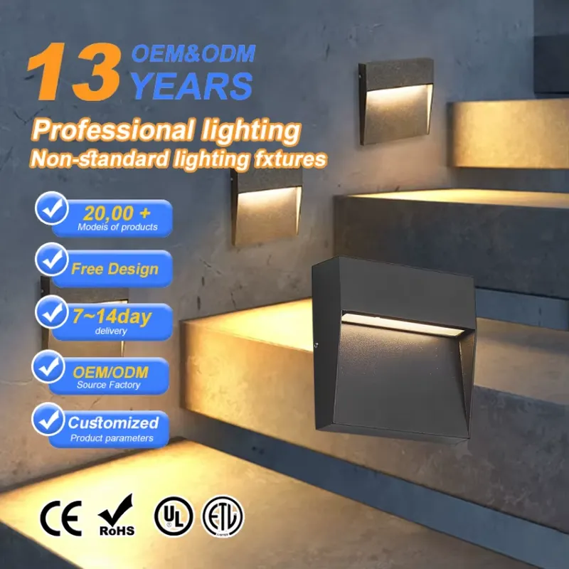 Outdoor Lighting For Steps - Lumière d'escalier LED extérieure ultra-fine pour