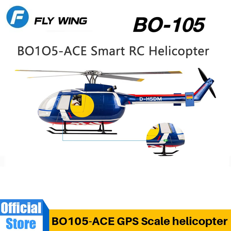 Outdoor Lighting Uk - Hélicoptère télécommandé Flying Wing BO-105 bleu