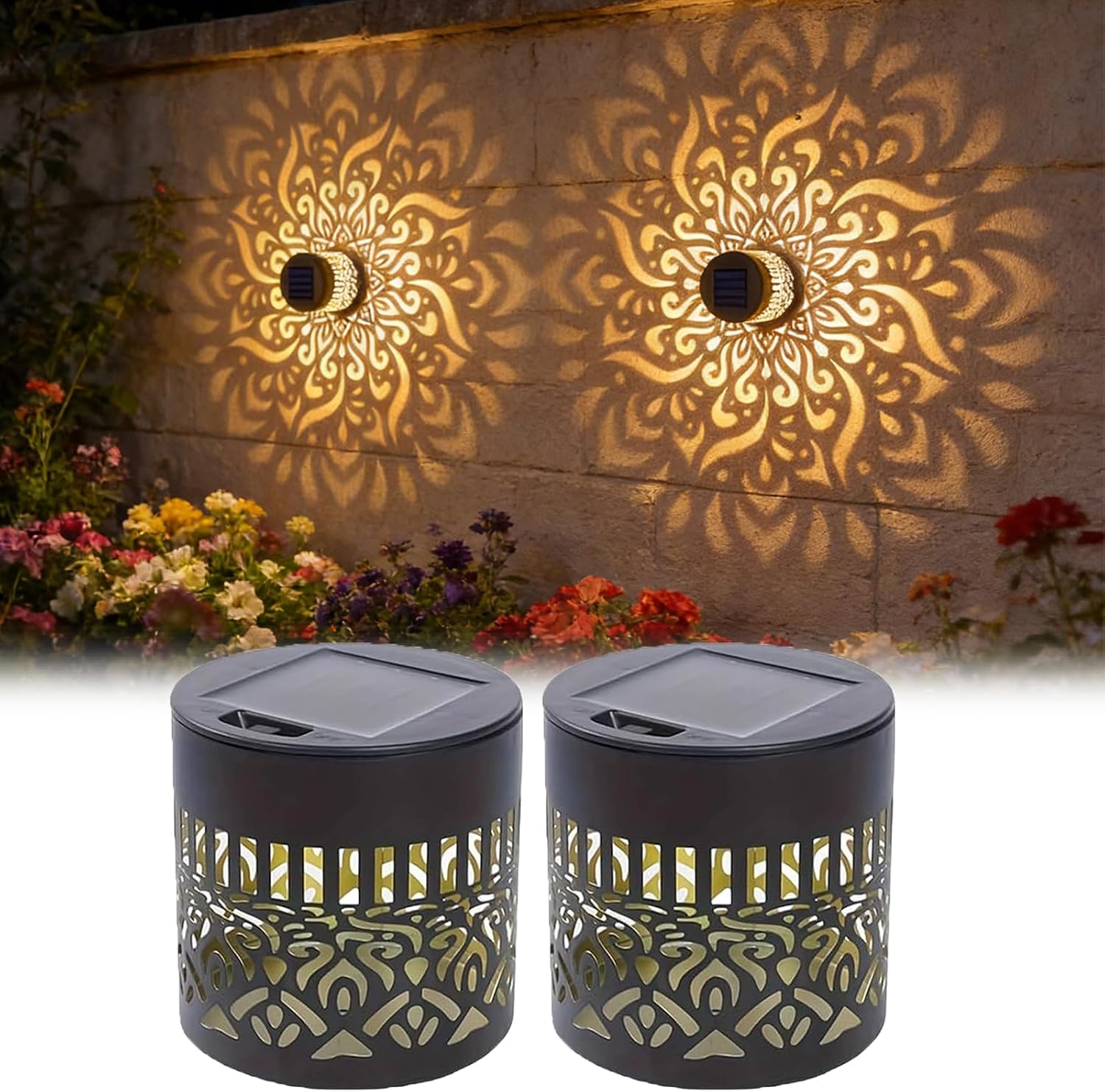 Outdoor Lighting Yellow - Lot de 2 lampes solaires de