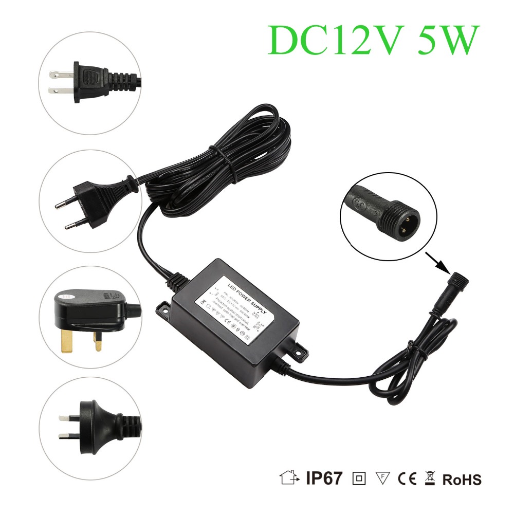Outdoor Lighting Uk - Alimentation électrique étanche IP67 DC12V 5W