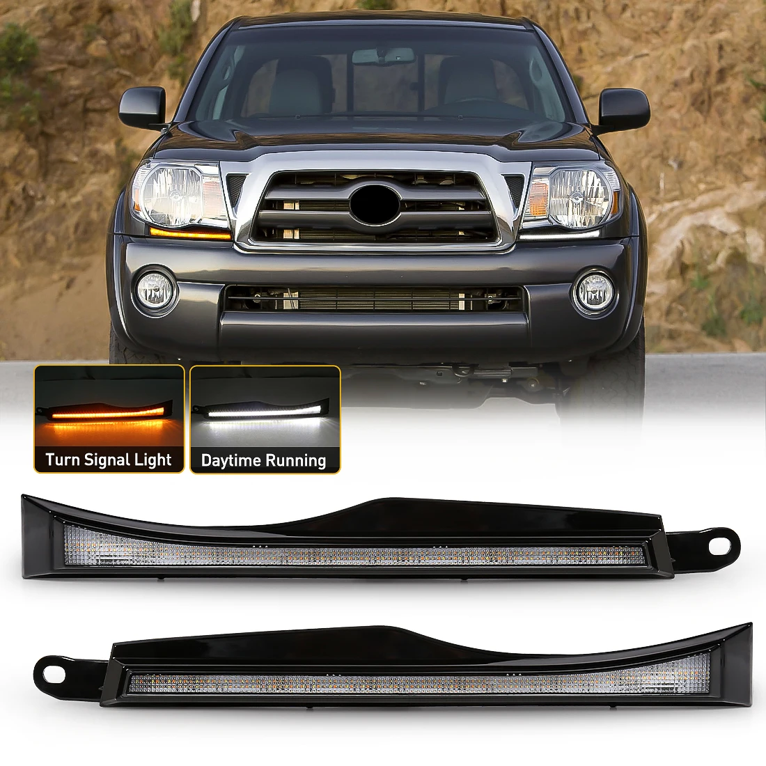 Outdoor Lighting Yellow - Clignotants dynamiques pour Toyota Keepoma, feux