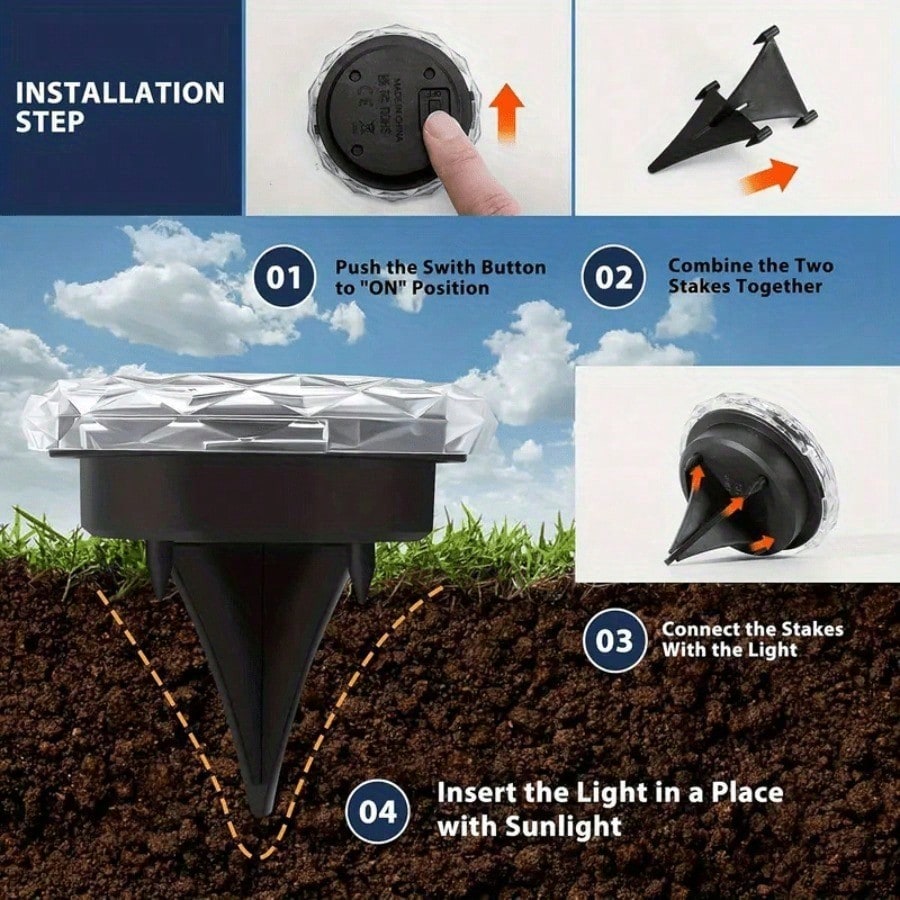8 lampes solaires à LED pour l - Outdoor Lighting On Trees avis et prix