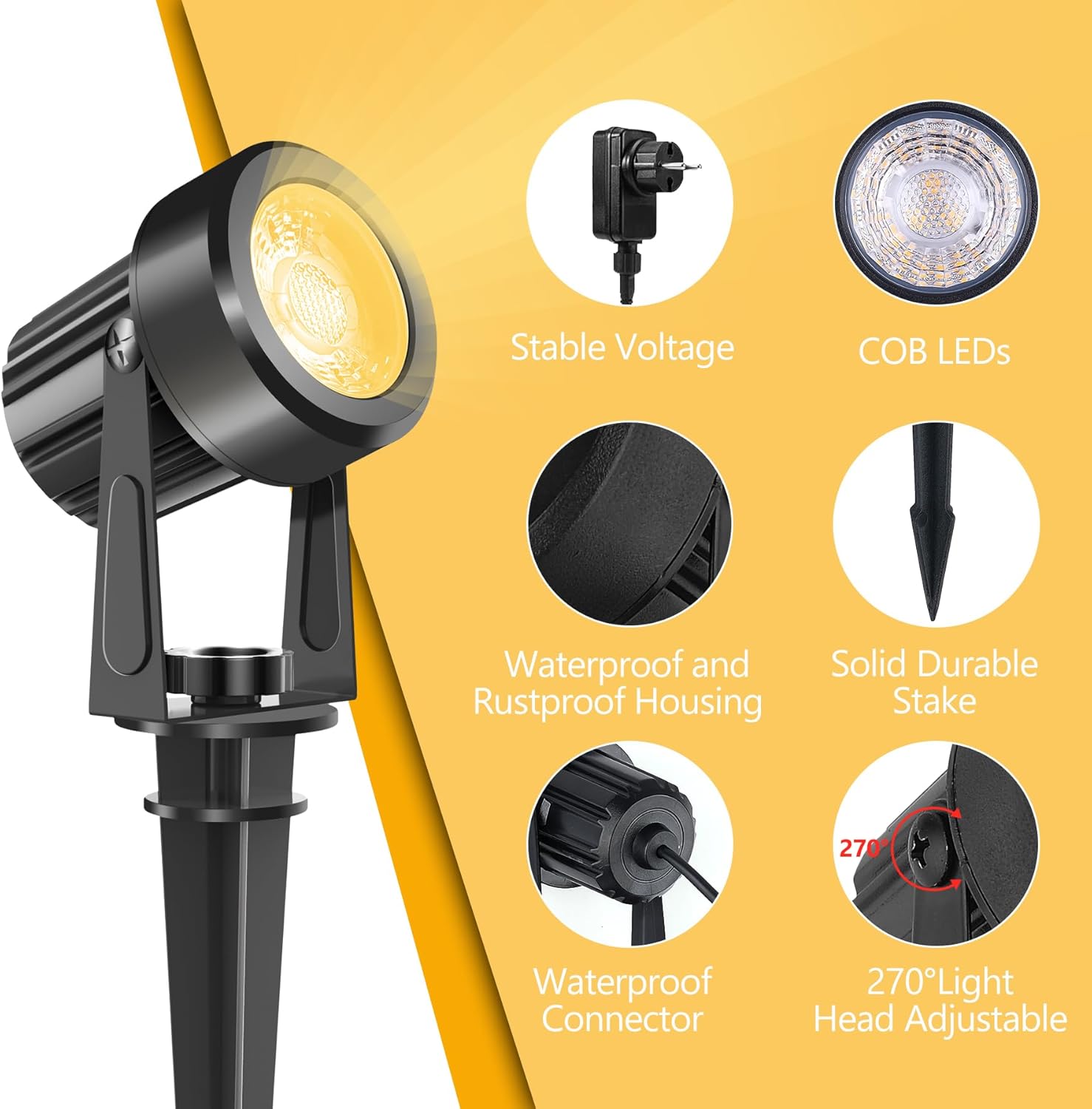 4/6/8 LEDS 3000K projecteur ex - Outdoor Lighting Uk avis et prix