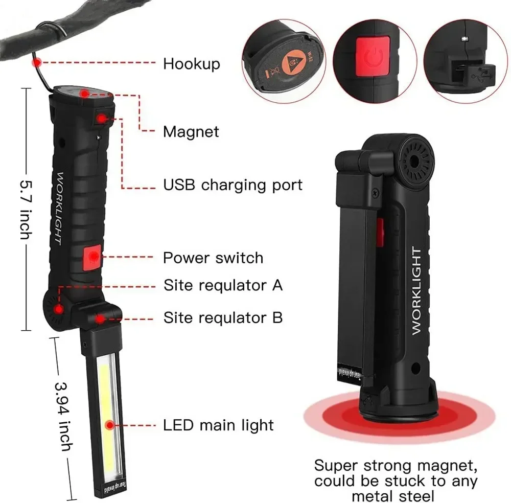 Lampe de poche LED COB, torche - Outdoor Lighting House avis et prix
